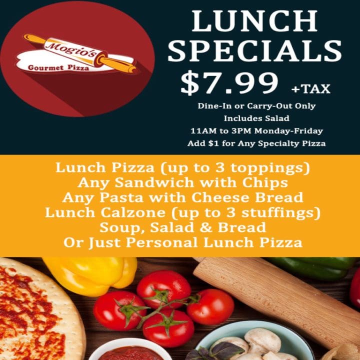Best Lunch Specials | Special Coupon | Mogio's Gourmet Pizza
